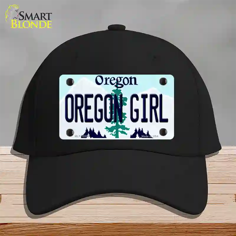 Oregon Girl Oregon Novelty License Plate Hat Cotton / Black