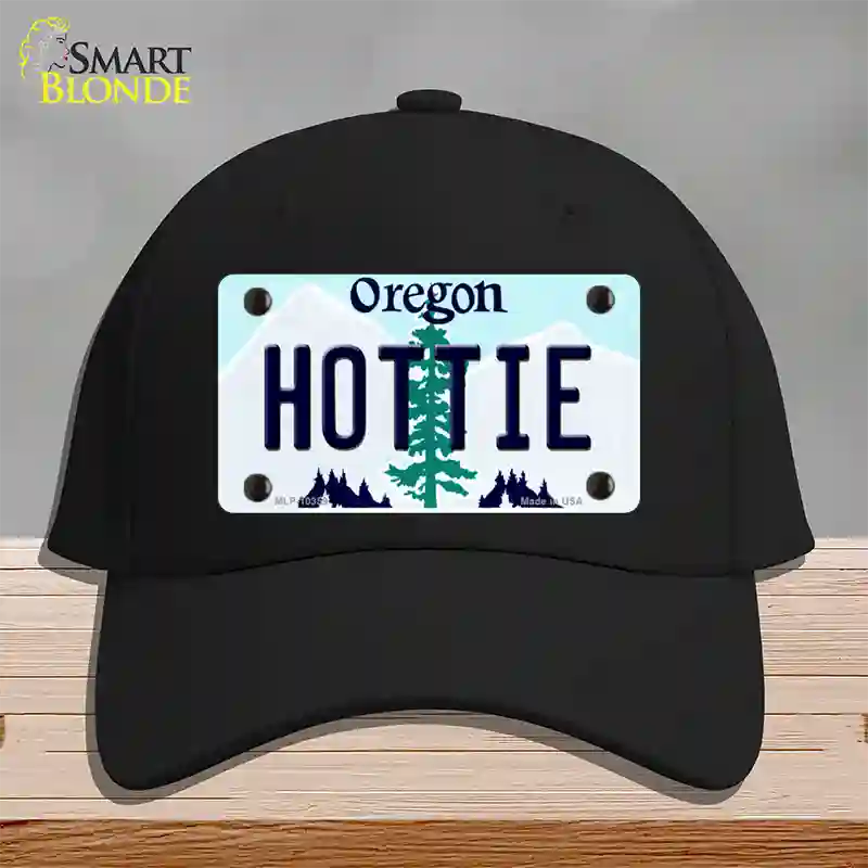 Hottie Oregon Novelty License Plate Hat Cotton / Black