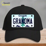 Grandma Oregon Novelty License Plate Hat Cotton / Black