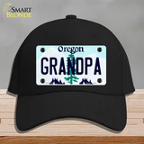 Grandpa Oregon Novelty License Plate Hat Cotton / Black