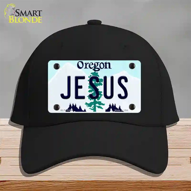 Jesus Oregon Novelty License Plate Hat Cotton / Black