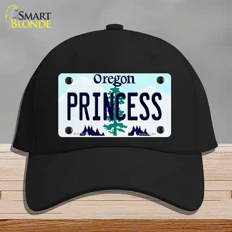 Princess Oregon Novelty License Plate Hat Cotton / Black