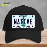 Native Oregon Novelty License Plate Hat Cotton / Black