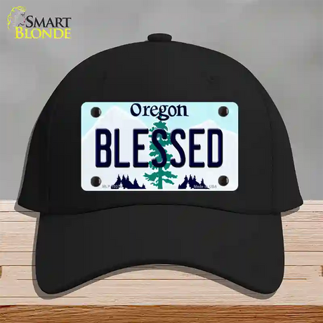 Blessed Oregon Novelty License Plate Hat Cotton / Black