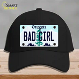 Bad Girl Oregon Novelty License Plate Hat Cotton / Black