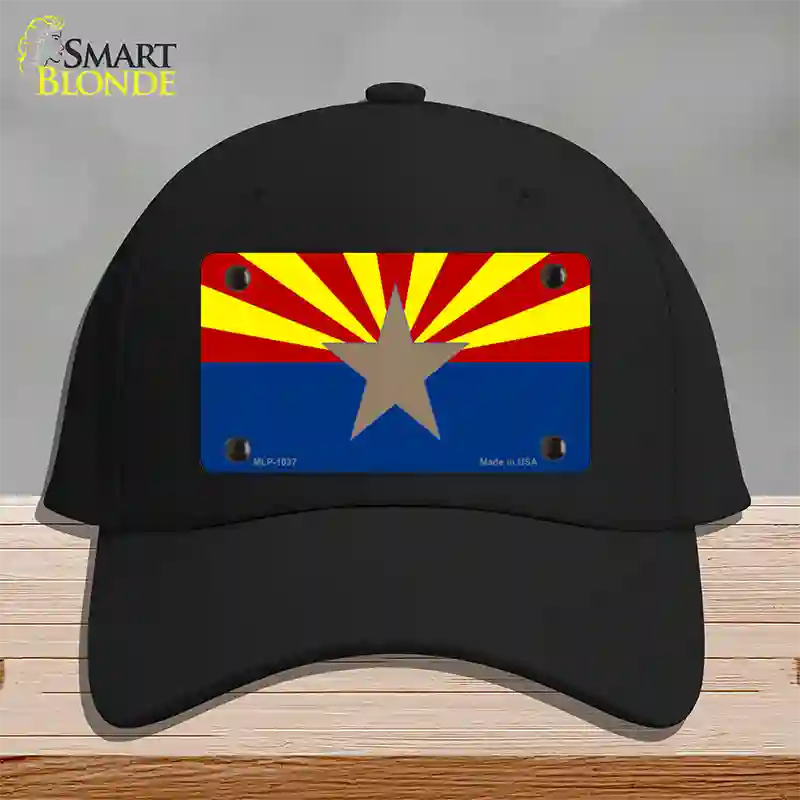 Arizona Big Star State Flag Novelty License Plate Hat Cotton / Black