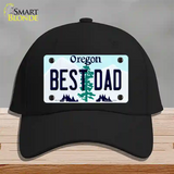 Best Dad Oregon Novelty License Plate Hat Cotton / Black