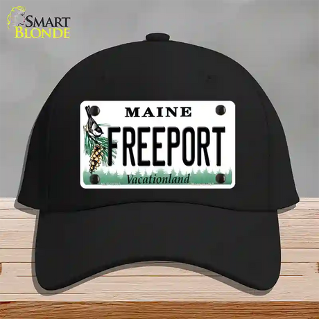 Freeport Maine Novelty License Plate Hat Cotton / Black