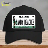 Sandy Beaches Maine Novelty License Plate Hat Cotton / Black