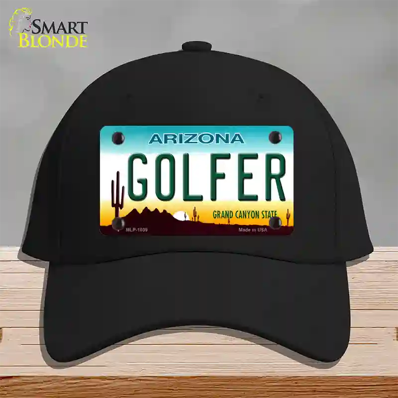 Golfer Arizona Novelty License Plate Hat Cotton / Black