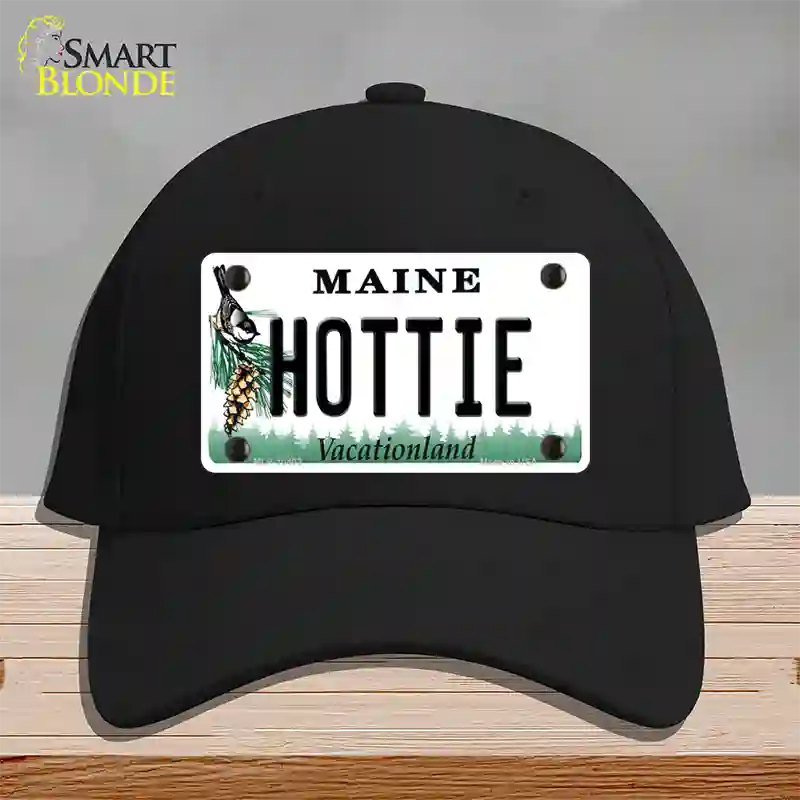 Hottie Maine Novelty License Plate Hat Cotton / Black