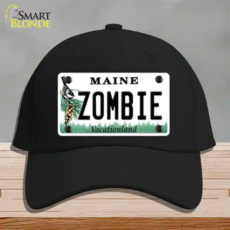 Zombie Maine Novelty License Plate Hat Cotton / Black