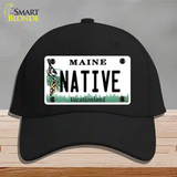 Native Maine Novelty License Plate Hat Cotton / Black