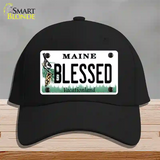 Blessed Maine Novelty License Plate Hat Cotton / Black