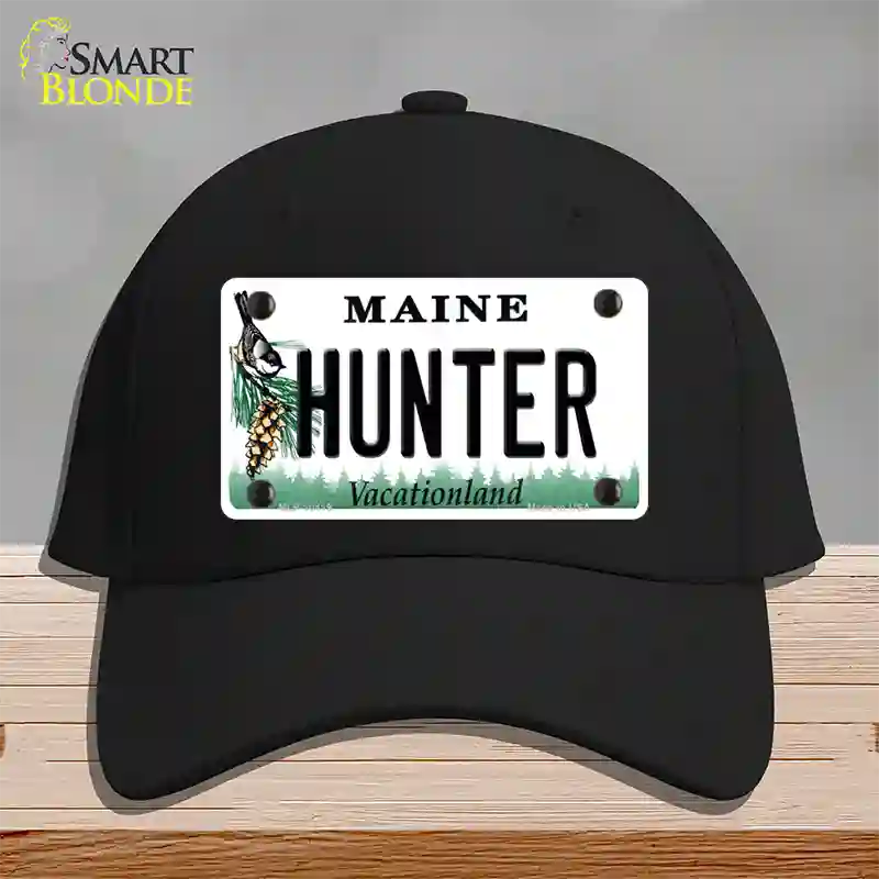 Hunter Maine Novelty License Plate Hat Cotton / Black