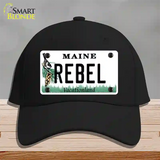 Rebel Maine Novelty License Plate Hat Cotton / Black