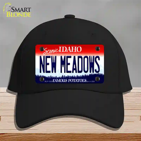 New Meadows Idaho Novelty License Plate Hat Cotton / Black