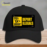 Deport Illegals Novelty License Plate Hat Cotton / Black