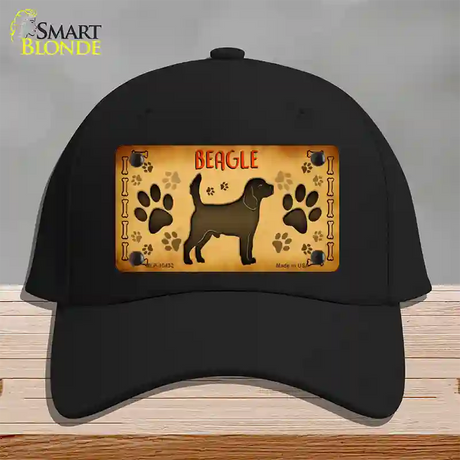 Beagle Novelty License Plate Hat Cotton / Black