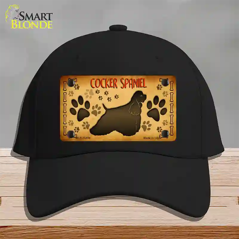 Cocker Spaniel Novelty License Plate Hat Cotton / Black