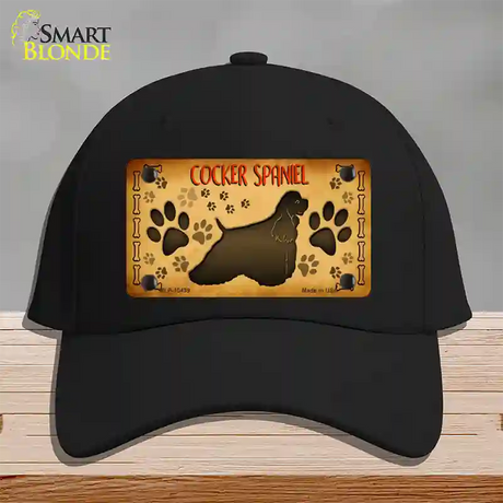 Cocker Spaniel Novelty License Plate Hat Cotton / Black