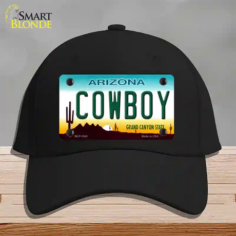 Cowboy Arizona Novelty License Plate Hat Cotton / Black