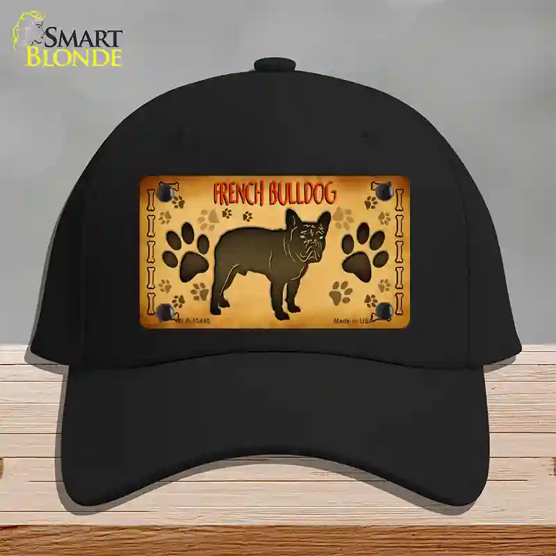 French Bulldog Novelty License Plate Hat Cotton / Black