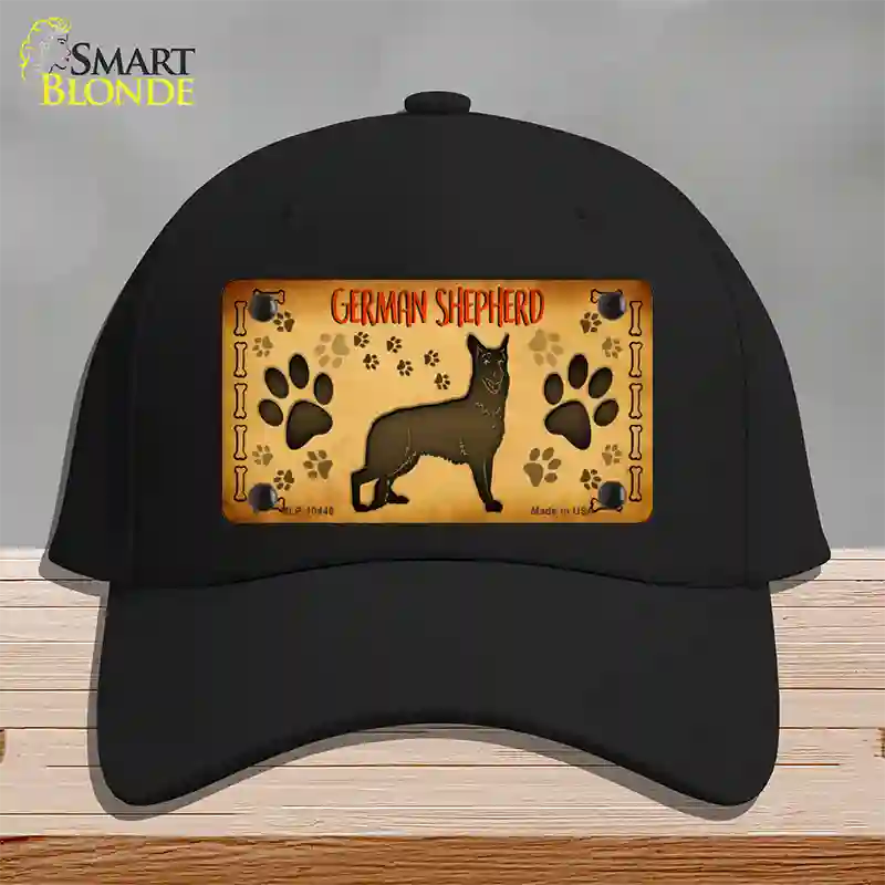 German Shepherd Novelty License Plate Hat Cotton / Black