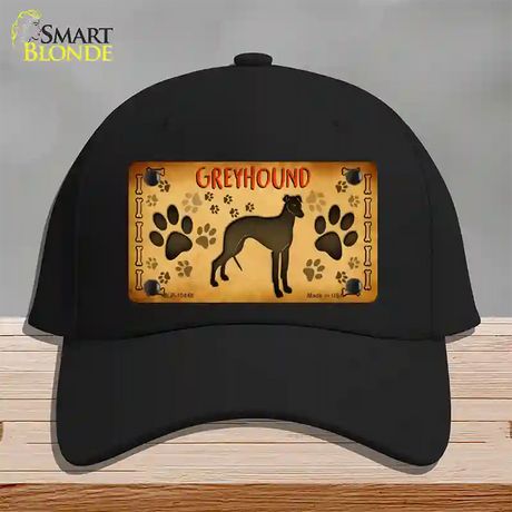 Greyhound Novelty License Plate Hat Cotton / Black