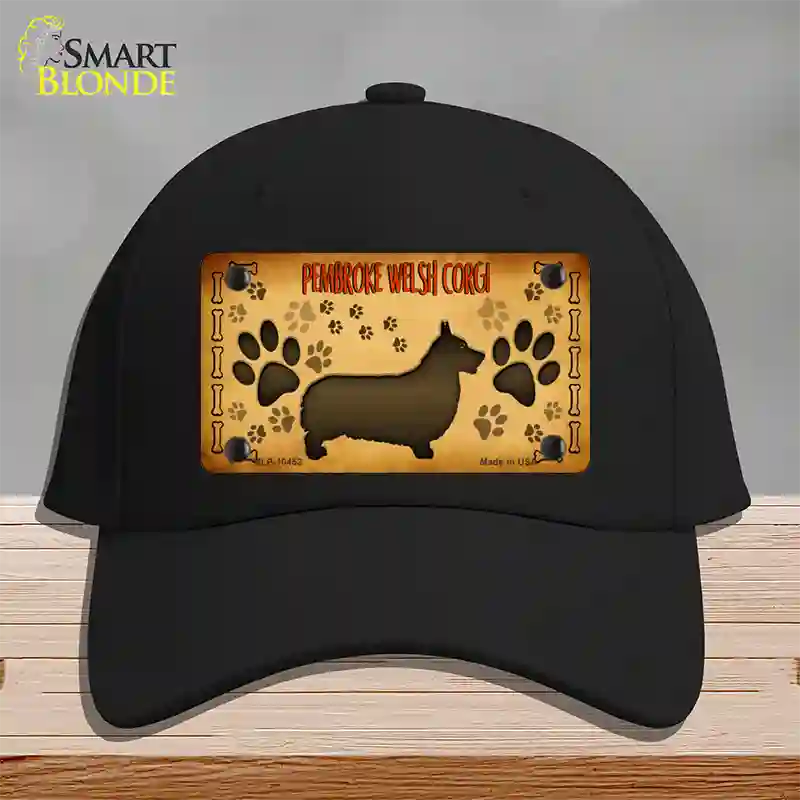 Pembroke Welsh Corgi Novelty License Plate Hat Cotton / Black