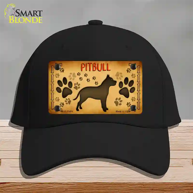 Pitbull Novelty License Plate Hat Cotton / Black