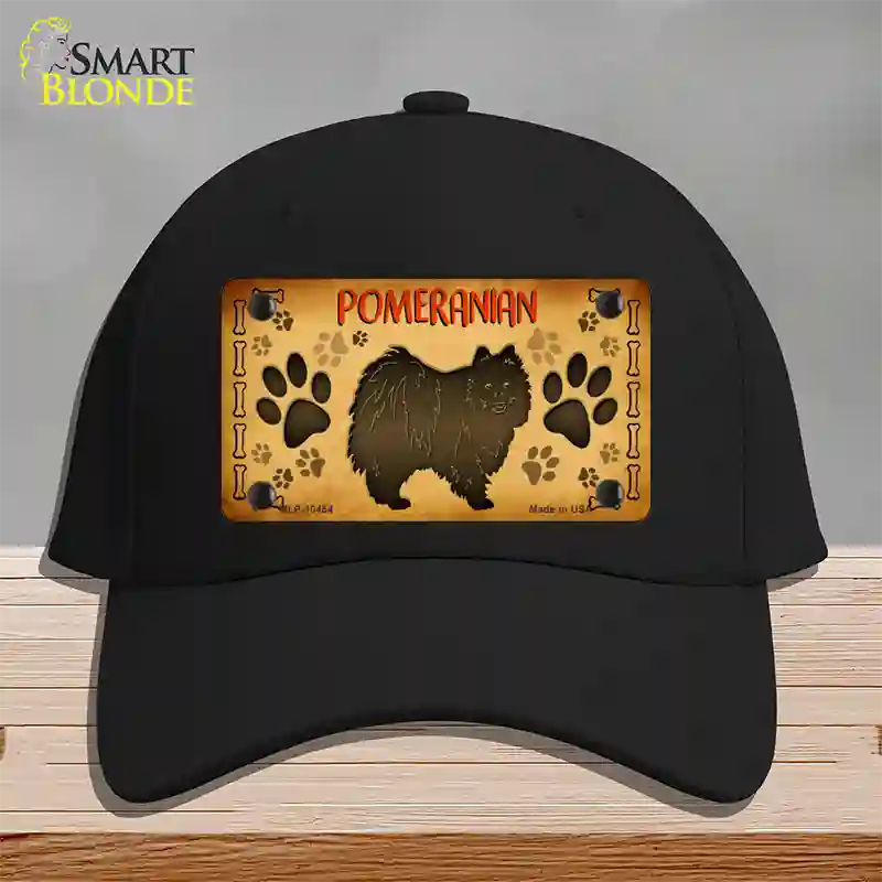 Pomeranian Novelty License Plate Hat Cotton / Black