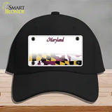 Maryland State Blank Novelty License Plate Hat Cotton / Black