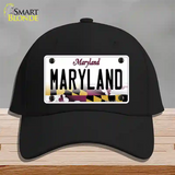 Maryland State MD Novelty License Plate Hat Cotton / Black