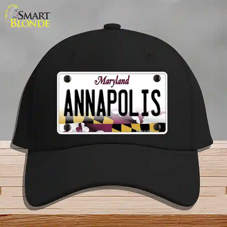 Annapolis Maryland Novelty License Plate Hat Cotton / Black