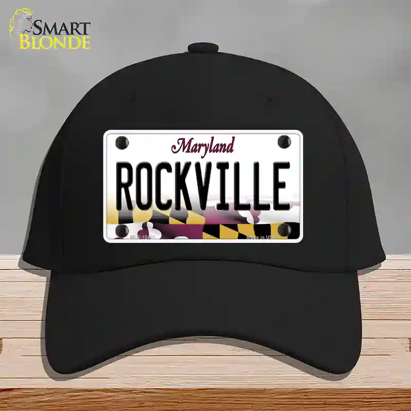 Rockville Maryland Novelty License Plate Hat Cotton / Black