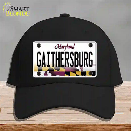 Gaithersburg Maryland Novelty License Plate Hat Cotton / Black