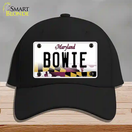 Bowie Maryland Novelty License Plate Hat Cotton / Black