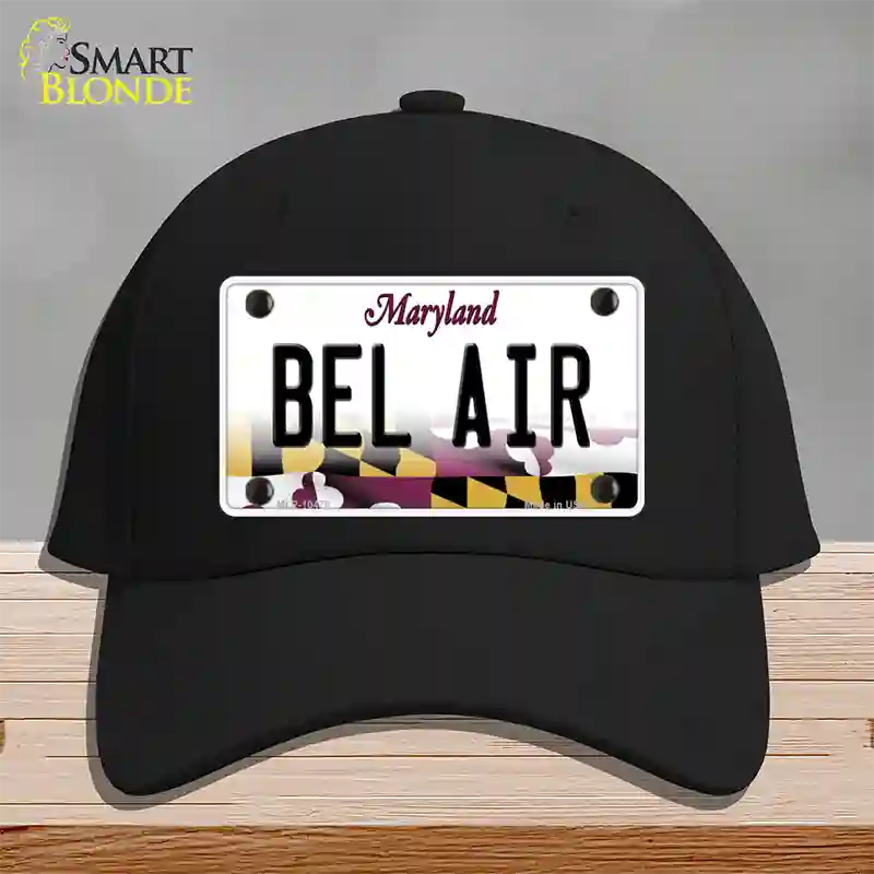 Bel Air Maryland Novelty License Plate Hat Cotton / Black