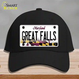 Great Falls Maryland Novelty License Plate Hat Cotton / Black