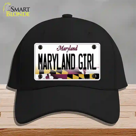 Maryland Girl Maryland Novelty License Plate Hat Cotton / Black