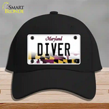 Diver Maryland Novelty License Plate Hat Cotton / Black