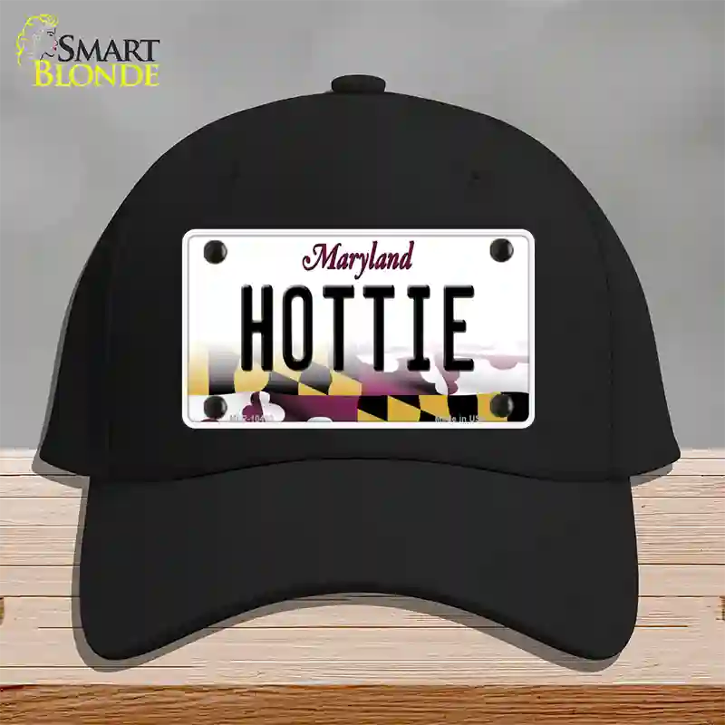 Hottie Maryland Novelty License Plate Hat Cotton / Black