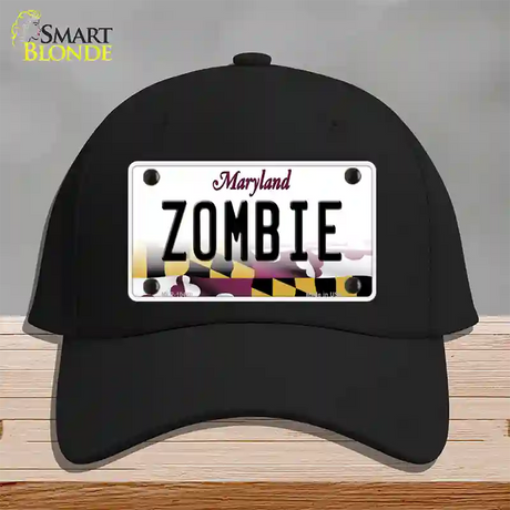 Zombie Maryland Novelty License Plate Hat Cotton / Black