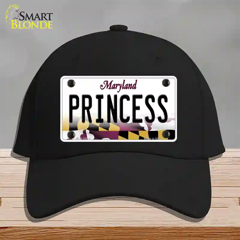 Princess Maryland Novelty License Plate Hat Cotton / Black