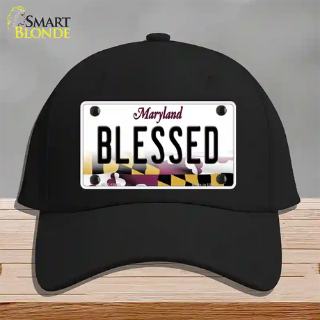 Blessed Maryland Novelty License Plate Hat Cotton / Black