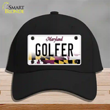 Golfer Maryland Novelty License Plate Hat Cotton / Black