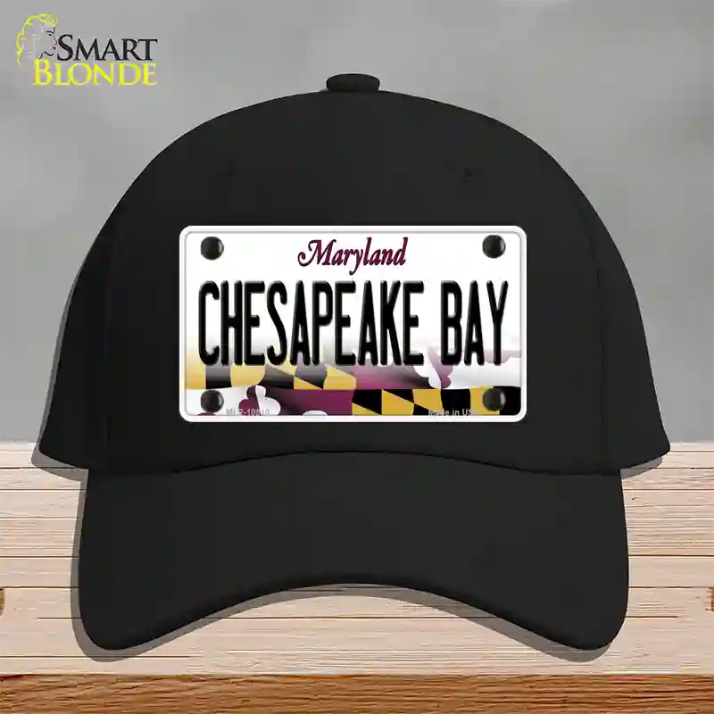 Chesapeake Bay Maryland Novelty License Plate Hat Cotton / Black