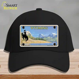 Wyoming Blank Novelty License Plate Hat Cotton / Black