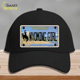 Wyoming Girl Novelty License Plate Hat Cotton / Black